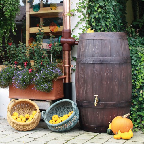 Regentonne 250 Liter Barrique dunkelbraun