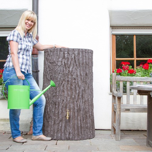 Regentonne 475 Liter Evergreen braun