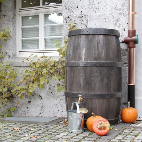 Regentonne 500 Liter Burgund dunkelbraun