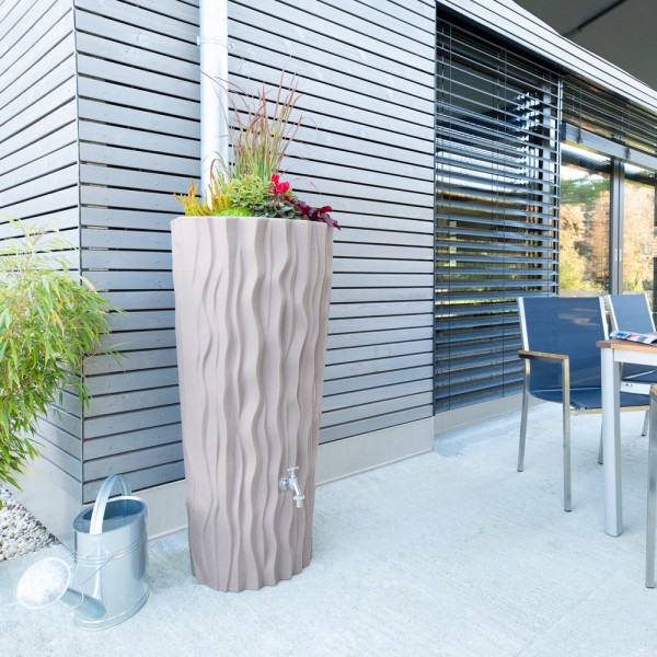 Regentonne Alana mit 160 Liter Volumen in der Farbe taupe