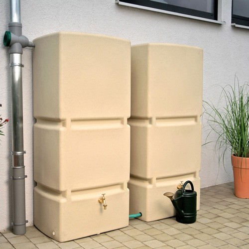 Regentonne 800 Liter Jumbo sandstein