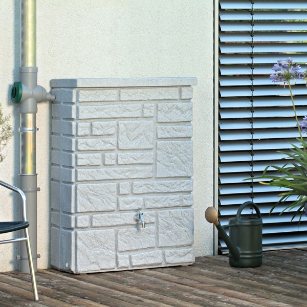 Regentonne 300 Liter Maurano grau