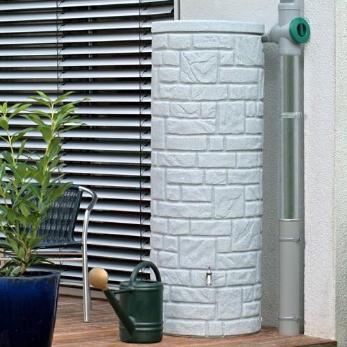 Regentonne Arcado wie ein kleiner gemauerter Brunnen Mein Traumgarten